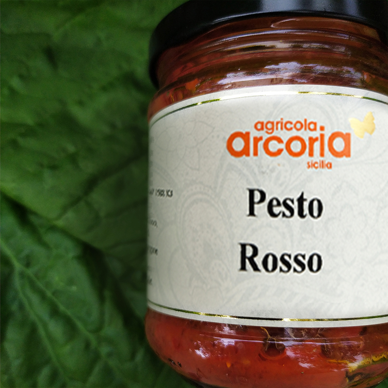 Condimento Pesto Rosso - Agrumepuro | Arcoria - Condimenti Siciliani